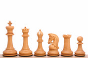 Pièces d'échecs Sultan en bois de buis teinté et naturel - Taille 4,00''