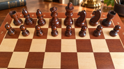 Échecs magnétiques en bois + dames en bois (38 x 38 cm)