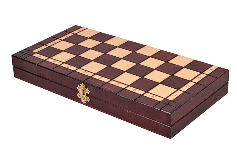 Jeu d'Echecs et de Dames Pliable en bois de charme, de petite taille (35 x 35cm) - Ensemble comprenant deux jeux pour deux joueurs - 1863797c9cf7cdb4d7c6f5128bb5a125
