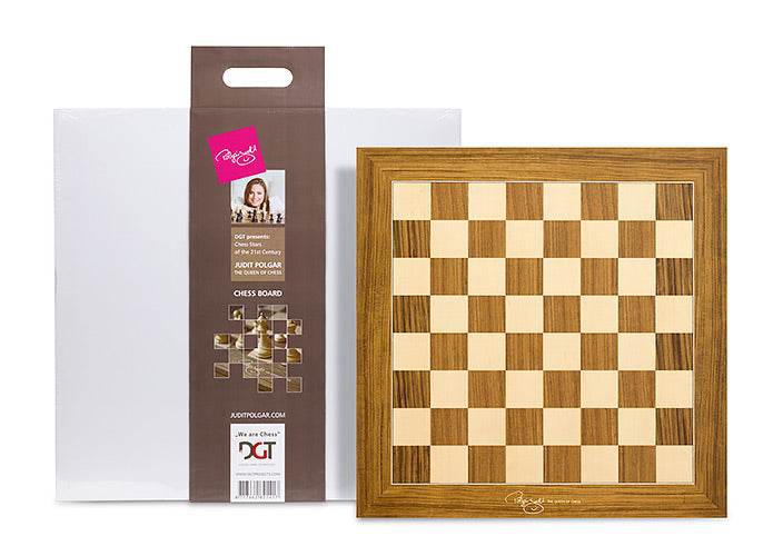 Échiquier Luxe Judit Polgar  de Taille 5+ (aux cases de 55 mm) - Échiquier Luxe Judit Polgar  de Taille 5+ (aux cases de 55 mm)