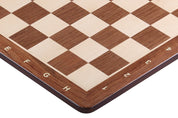 Echiquier en marqueterie de bois de padouk et d'érable - échiquier classique de Taille 4 (avec coins arrondis)