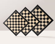 Echiquier en marqueterie de bois de sycomore teinté et naturel  - échiquier classique de Taille 5 sans notation