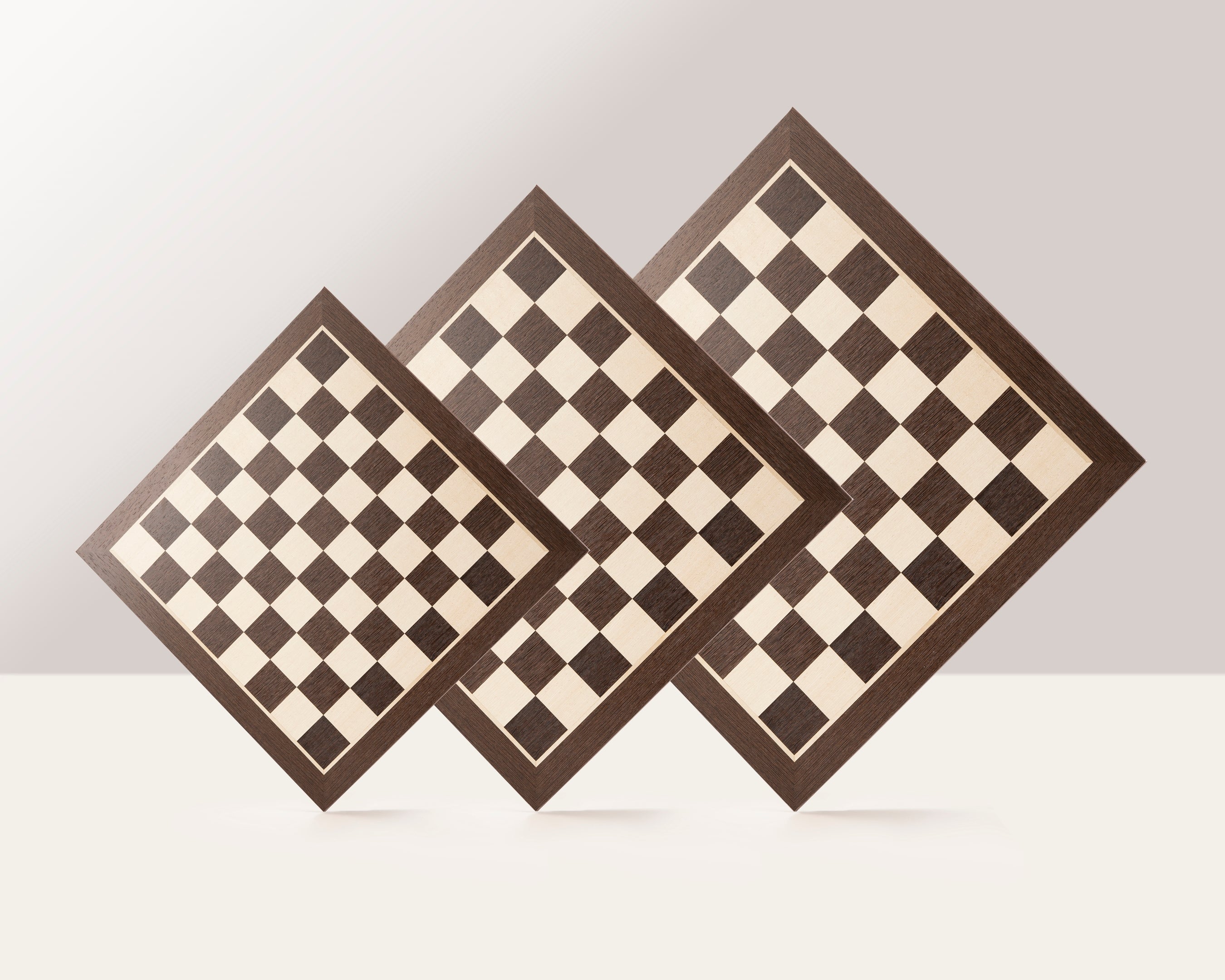 Echiquier en marqueterie de bois de Wengé et Sycomore - échiquier classique de Taille 5 - Echiquier en marqueterie de bois de Wengé et Sycomore - échiquier classique de Taille 5