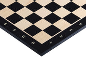 Echiquier en marqueterie de bois de sycomore teinté et naturel  - échiquier classique de Taille 5 avec notation