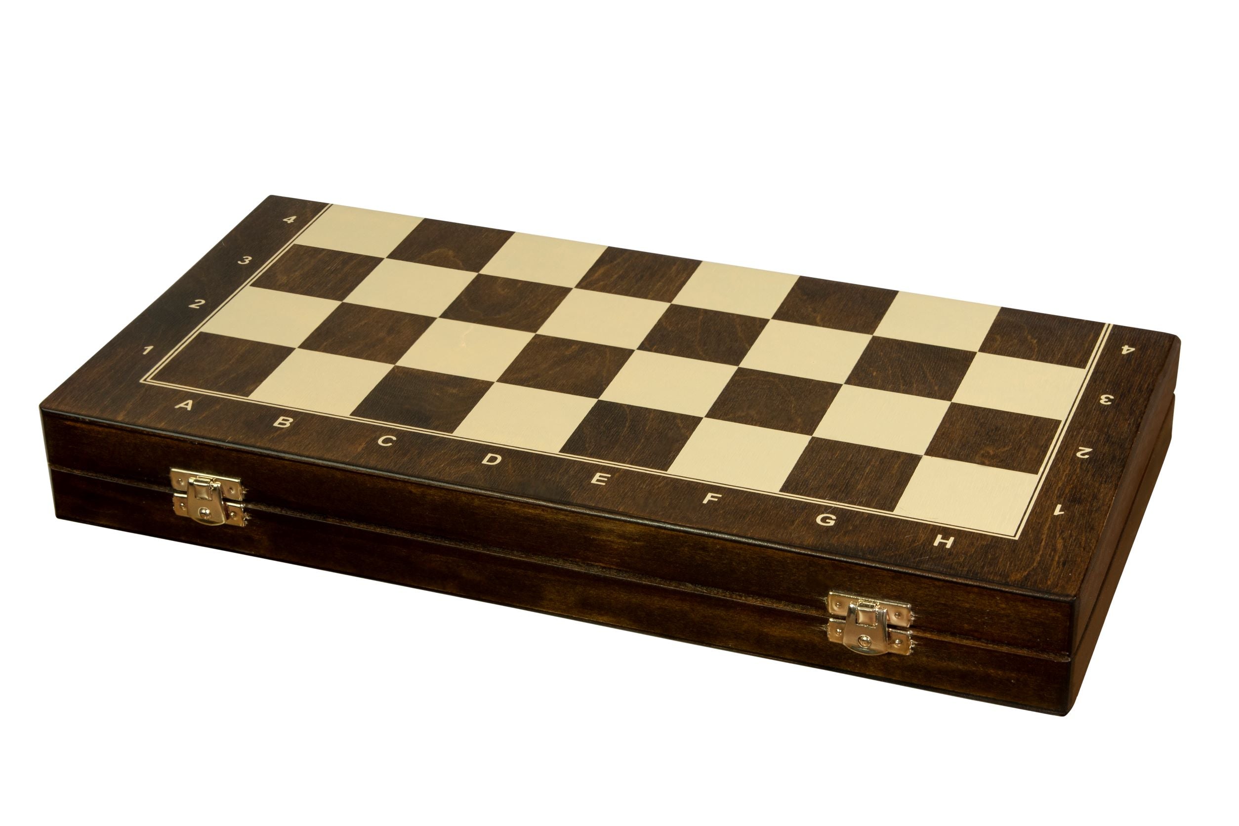 Echiquier pliant en bois avec insert (42 x 42 cm) - Coffret pour Jeu d'échecs d'entraînement de Taille 4 - Echiquier pliant en bois avec insert (42 x 42 cm) - Coffret pour Jeu d'échecs d'entraînement de Taille 4