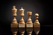 Trophée d'échecs - Tour blanche en bois 27cm