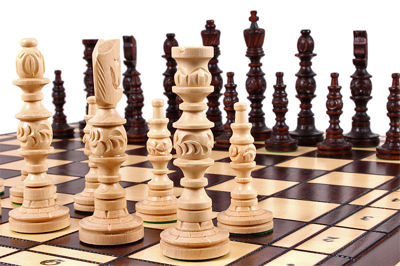 Jeu d'Echecs GALANT  en bois bois de charme, de grande taille (57 x 57cm) - Ensemble Complet - Jeu d'Echecs GALANT  en bois bois de charme, de grande taille (57 x 57cm) - Ensemble Complet
