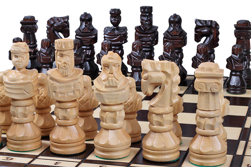 Jeu d'Echecs GLADIATEUR en bois de tilleul, de grande taille (59 x 59cm) - Ensemble Complet - Jeu d'Echecs GLADIATEUR en bois de tilleul, de grande taille (59 x 59cm) - Ensemble Complet