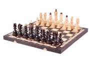 Jeu d'Echecs ROMAIN en bois de hêtre, de grande taille (55 x 55cm) - Ensemble Complet