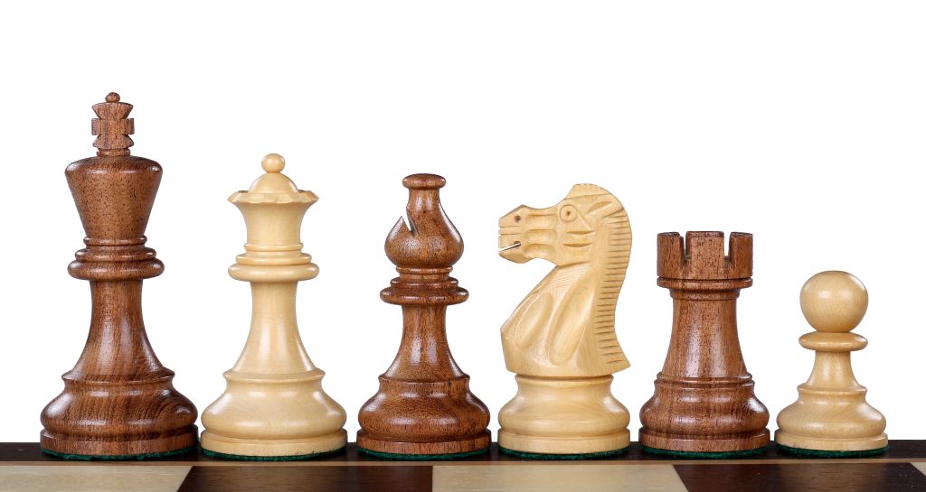 Pièces d'échecs Classic en bois d'acacia et buis  - Taille 4,00'' - Pièces d'échecs Classic en bois d'acacia et buis  - Taille 4,00''