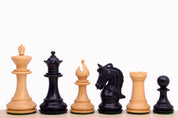 Pièces d'échecs Corinthian en bois de buis teinté et naturel - Taille 3,75''