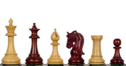 Pièces d'échecs Corinthian Redwood en bois de padouk et buis - Taille 4,25''