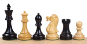 Pièces d'échecs Executive en bois de buis teinté et naturel - Taille 3,75''
