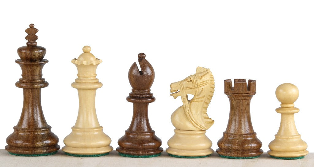 Pièces d'échecs King's Bridal en bois d'acacia et buis  - Taille 3,50'' - Pièces d'échecs King's Bridal en bois d'acacia et buis  - Taille 3,50''