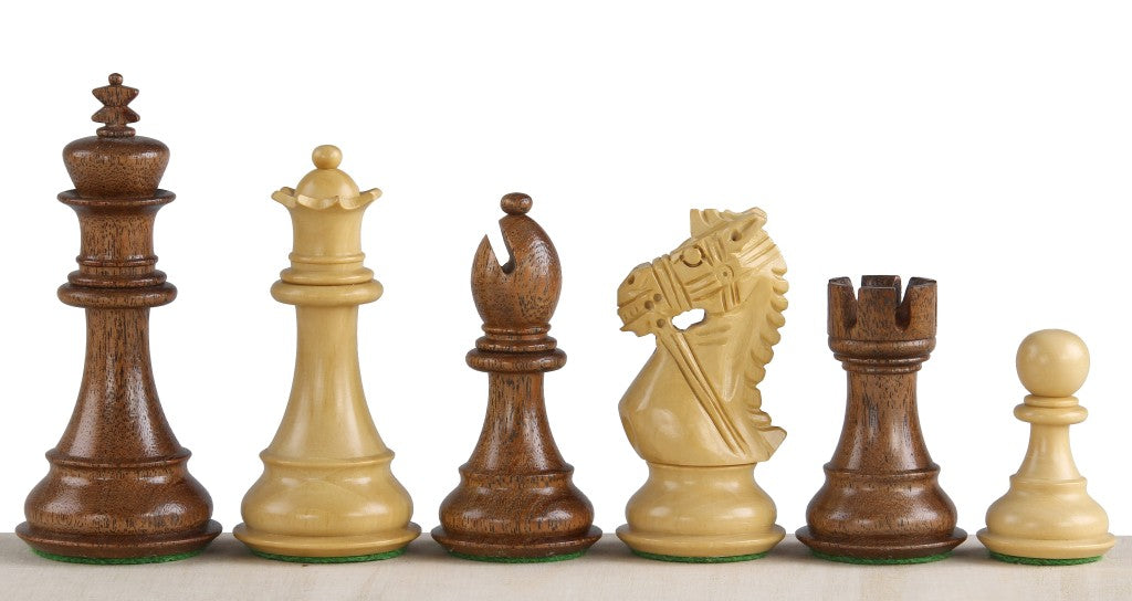 Pièces d'échecs King's Bridal en bois d'acacia et buis  - Taille 3,75'' - Pièces d'échecs King's Bridal en bois d'acacia et buis  - Taille 3,75''