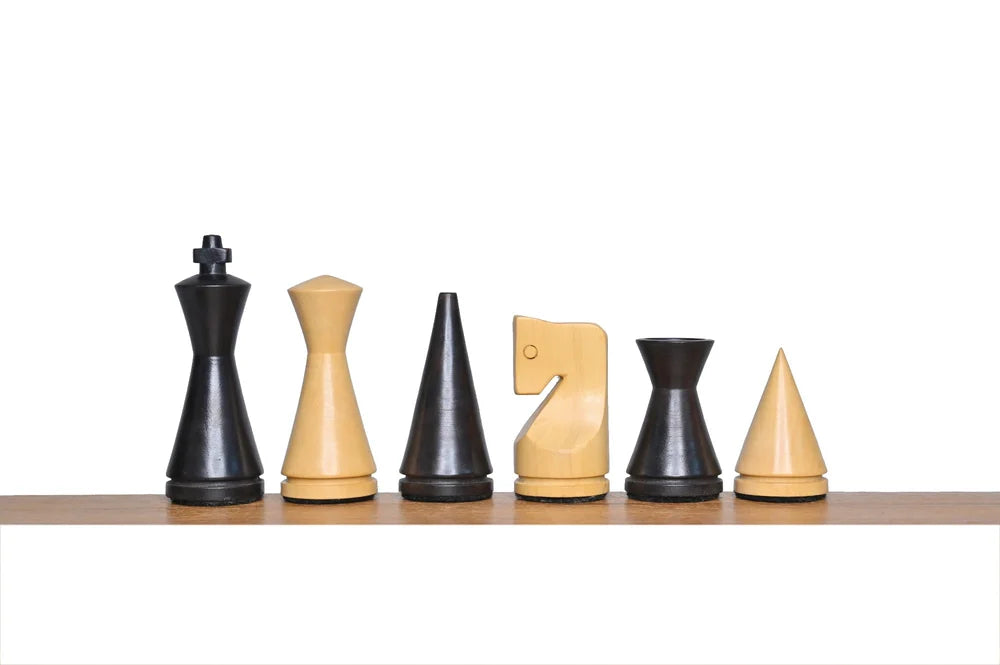 Pièces d'échecs Modern Staunton en bois de buis naturel et teinté - set de pièces de Taille 3,00'' - Pièces d'échecs Modern Staunton en bois de buis naturel et teinté - set de pièces de Taille 3,00''