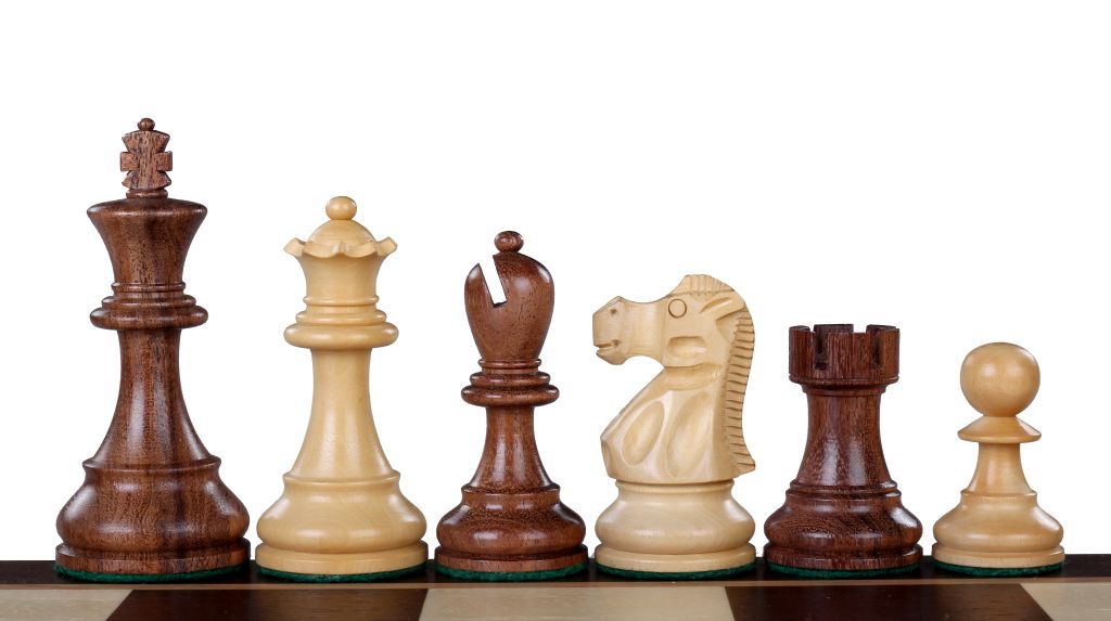 Pièces d'échecs Reykjavik en bois d'acacia et buis - Taille 3,50'' - Pièces d'échecs Reykjavik en bois d'acacia et buis - Taille 3,50''