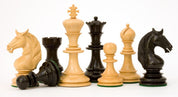 Pièces d'échecs Unicorn en bois d'ébène et de buis - Taille 4,25''