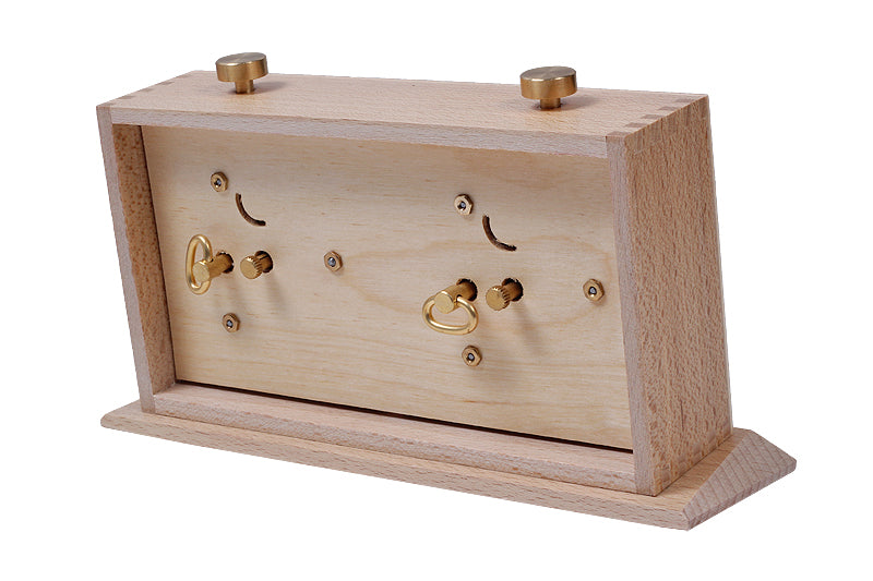 Wooden BHB chess clock with stand – LIGHT LARGE - Wooden BHB chess clock with stand – LIGHT LARGE