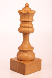 Trophée d'échecs - Dame blanche en bois 35cm