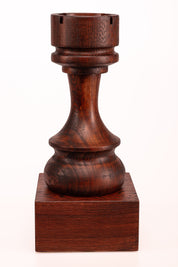 Trophée d'échecs - Tour noire en bois 27cm