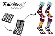 Calcetines de ajedrez Rainbow Socks - tallas 41-46