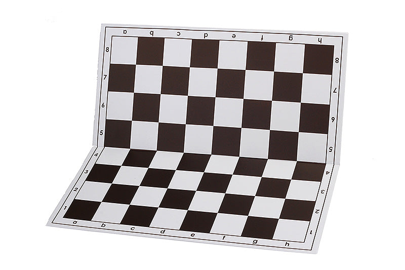 Échiquier plastique pliant en 2, noir et blanc - échiquier de tournoi de taille 4+ - Échiquier plastique pliant en 2, noir et blanc - échiquier de tournoi de taille 4+
