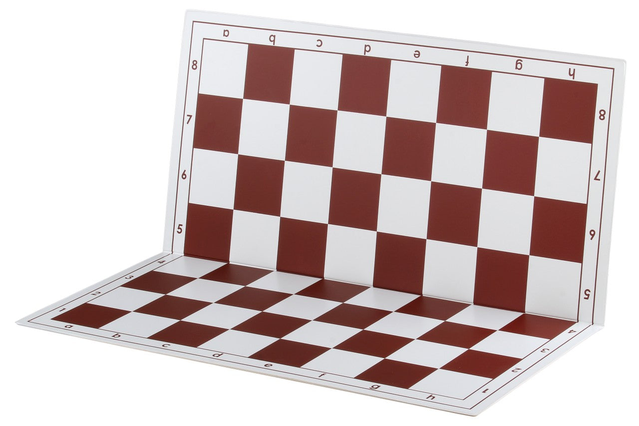 Échiquier plastique pliant en 2, rouge et blanc - échiquier de tournoi de taille 4+ - Échiquier plastique pliant en 2, rouge et blanc - échiquier de tournoi de taille 4+