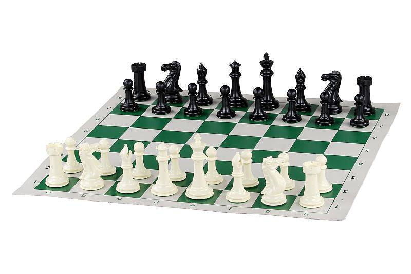 Échiquier roulable vinyle vert - échiquier de tournoi de taille 6 - Échiquier roulable vinyle vert - échiquier de tournoi de taille 6