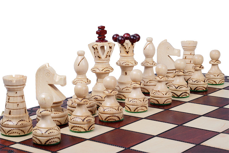 Jeu d'échecs AMBASSADEUR en bois de charme, de grande taille (55 x 55cm) - Ensemble Complet - Jeu d'échecs AMBASSADEUR en bois de charme, de grande taille (55 x 55cm) - Ensemble Complet
