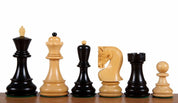 Jeu d'échecs de tournoi avec les pièces Zagreb en bois de buis naturel et teinté de taille 5 (48x48cm) - L'ensemble complet