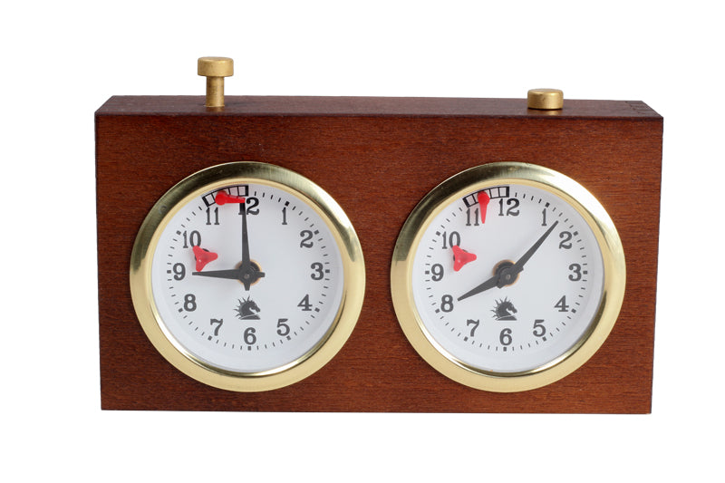 Pendule BHB en bois  foncé de petite taille sans support - Pendule traditionnelle mécanique - Pendule BHB en bois  foncé de petite taille sans support - Pendule traditionnelle mécanique