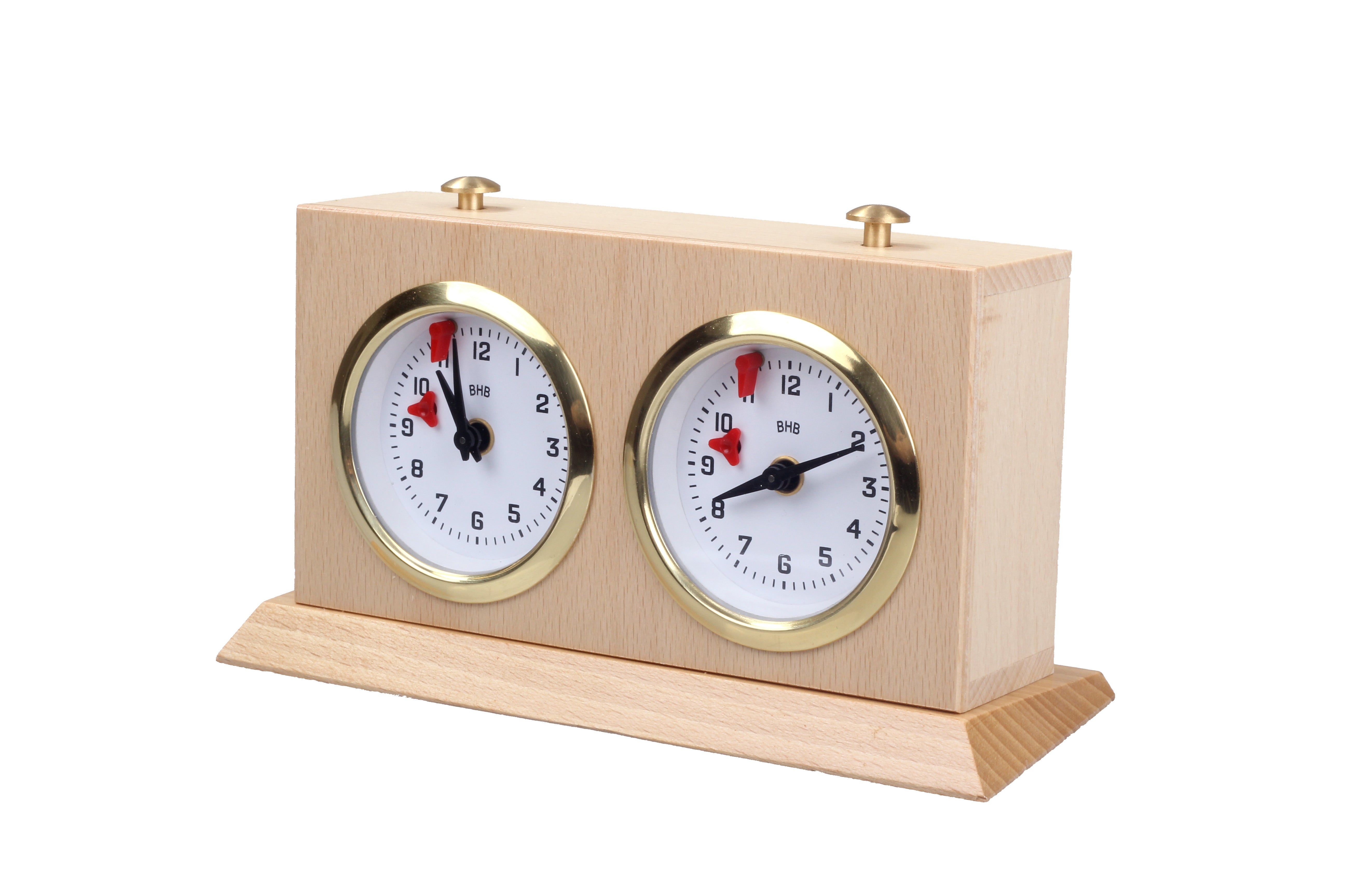 Pendule BHB en bois  claire de petite taille avec un support - Pendule traditionnelle mécanique - Pendule BHB en bois  claire de petite taille avec un support - Pendule traditionnelle mécanique