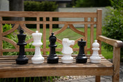 Jeu d'Echecs Géant Jardin et Exterieur: Pièces Echecs Géantes (roi 30cm)  + Echiquier Plastique (cases17mm)