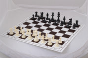 Juego de ajedrez - figuras de plástico DCP03G (rey 96 mm) + tablero de ajedrez plegable de plástico con campo de 57 mm